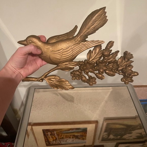 Syroco set of Gold Birds with Floral Accent - Picture 5 of 6